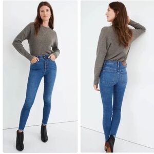 #47. Madewell 10” High Rise Skinny Jeans Button Fly